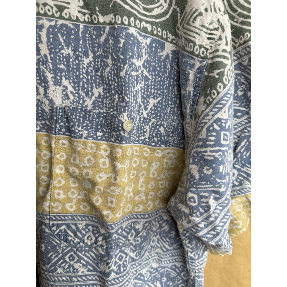 Vintage 90s Eddie Bauer Hawaiian Button Up Shirt | Cotton Blend | Large | - Picture 4 of 10